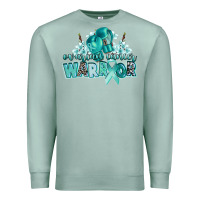 Seafoam ovarian cancer warrior Premium Sweatshirt - CowGirlArtShop
