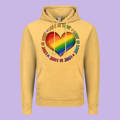 Love Is Love Vintage Hoodie Designed By Maliassmallbusiness