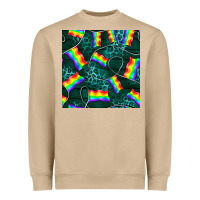 Mushroom Pride lgbtq flags with leopard seamless pattern Heavyweight Sweatshirt - BundleAndBundleShop
