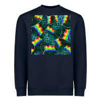 Navy Pride lgbtq flags with leopard seamless pattern Heavyweight Sweatshirt - BundleAndBundleShop