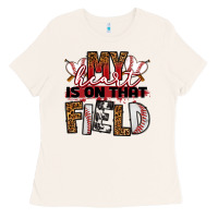 Bone my heart is on that field baseball Ladies Tee - RanaPortraitStore