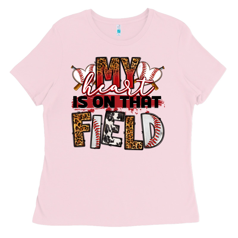 My Heart Is On That Field Baseball Ladies Tee by RanaPortraitStore | Teevron
