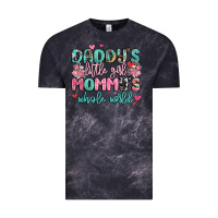 Cloud Black daddy's little girl mommy's whole world Vintage Tee - MaliasSmallBusiness