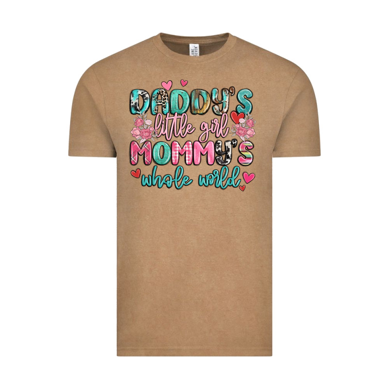 Daddy's Little Girl Mommy's Whole World Vintage Tee by MaliasSmallBusiness | Teevron