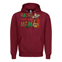 Burgundy Nacho Average Mom Zipper Hoodie - texasbilliewilder