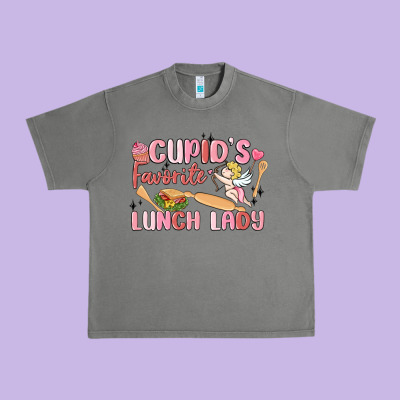 Cupid's Favorite Lunch Lady Urban Heavy Tee Designed By Maliassmallbusiness