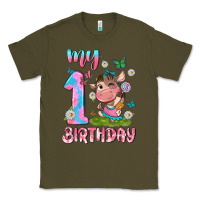 Army Green my 1 st birthday with little cute cow Classic Tee - NancyCooperArtShop