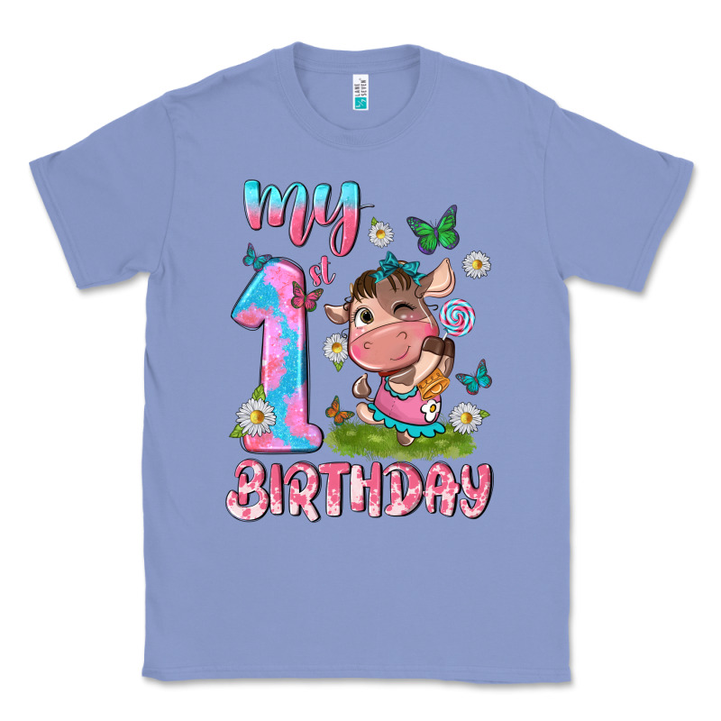 My 1 St Birthday With Little Cute Cow Classic Tee by NancyCooperArtShop | Teevron