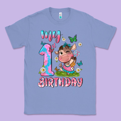 My 1 St Birthday With Little Cute Cow Classic Tee Designed By Nancycooperartshop