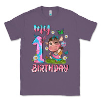 Lavender my 1 st birthday with little cute cow Classic Tee - NancyCooperArtShop