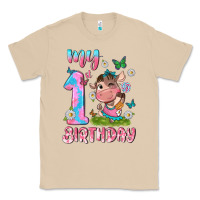Mushroom my 1 st birthday with little cute cow Classic Tee - NancyCooperArtShop