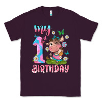 Plum my 1 st birthday with little cute cow Classic Tee - NancyCooperArtShop
