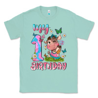 Seafoam my 1 st birthday with little cute cow Classic Tee - NancyCooperArtShop