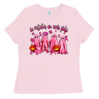 Bubblegum Pink in october we wear pink ghosts Ladies Tee - AdoDesignShop