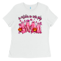 White in october we wear pink ghosts Ladies Tee - AdoDesignShop