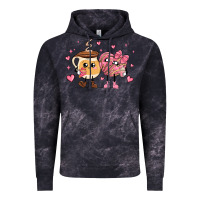 Cloud Black valentines  day conchas and cafecito Vintage Hoodie - MaliasSmallBusiness