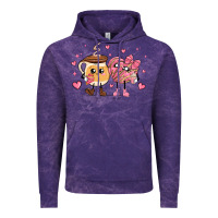 Cloud Purple valentines  day conchas and cafecito Vintage Hoodie - MaliasSmallBusiness