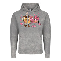 Cloud Rock valentines  day conchas and cafecito Vintage Hoodie - MaliasSmallBusiness