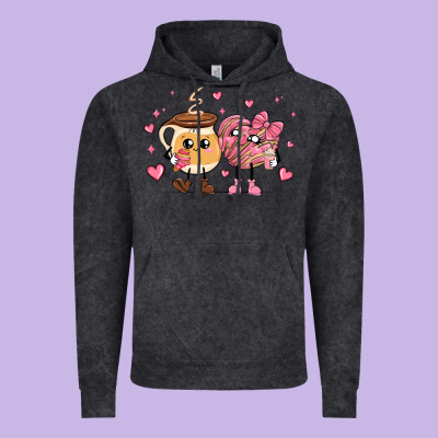 Valentines  Day Conchas And Cafecito Vintage Hoodie Designed By Maliassmallbusiness