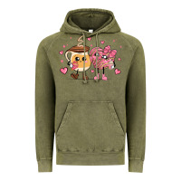 Vintage Olive valentines  day conchas and cafecito Vintage Hoodie - MaliasSmallBusiness