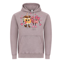 Vintage Zinc valentines  day conchas and cafecito Vintage Hoodie - MaliasSmallBusiness