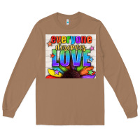 Toasted Coconut Everyone Deserves Love Pride LGBTQ+ Tumbler Long Sleeve Tee - BundleAndBundleShop