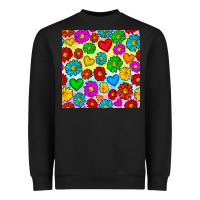 Black Pride lgbtq flowers and hearts seamless pattern Heavyweight Sweatshirt - BundleAndBundleShop