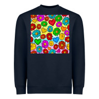 Navy Pride lgbtq flowers and hearts seamless pattern Heavyweight Sweatshirt - BundleAndBundleShop