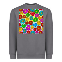Storm Pride lgbtq flowers and hearts seamless pattern Heavyweight Sweatshirt - BundleAndBundleShop
