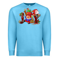 Ocean Blue christmas joy  gnome Premium Sweatshirt - CowGirlArtShop