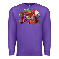 Purple christmas joy  gnome Premium Sweatshirt - CowGirlArtShop