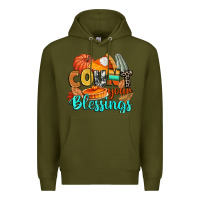 Army Green count your blessings Premium Hoodie - CowGirlArtShop