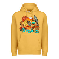 Mustard count your blessings Premium Hoodie - CowGirlArtShop