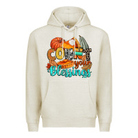 Oatmeal Heather count your blessings Premium Hoodie - CowGirlArtShop