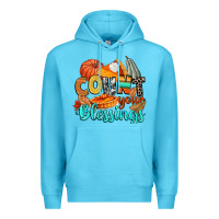 Ocean Blue count your blessings Premium Hoodie - CowGirlArtShop