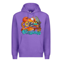 Purple count your blessings Premium Hoodie - CowGirlArtShop