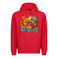 Red count your blessings Premium Hoodie - CowGirlArtShop