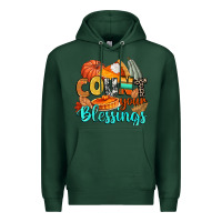 Sports Green count your blessings Premium Hoodie - CowGirlArtShop