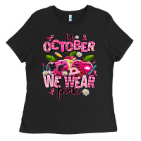 Black in october we wear pink teachers Ladies Tee - AdoDesignShop