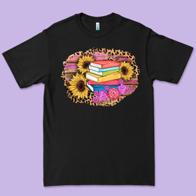 Books Sunflower Back To School Background Premium Tee Designed By Adodesignshop