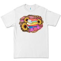 White books sunflower back to school background Premium Tee - AdoDesignShop
