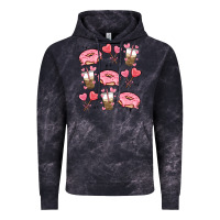 Cloud Black valentines day doodles Vintage Hoodie - MaliasSmallBusiness