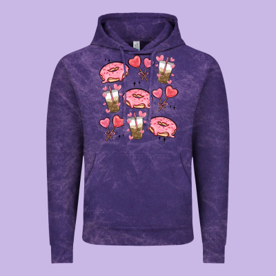 Valentines Day Doodles Vintage Hoodie Designed By Maliassmallbusiness