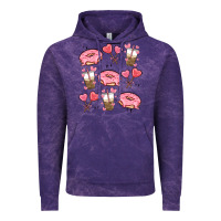 Cloud Purple valentines day doodles Vintage Hoodie - MaliasSmallBusiness