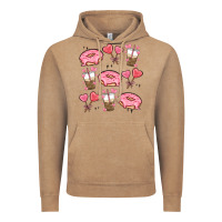 Vintage Coffee valentines day doodles Vintage Hoodie - MaliasSmallBusiness