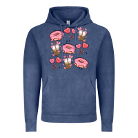 Vintage Denim valentines day doodles Vintage Hoodie - MaliasSmallBusiness