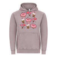 Vintage Zinc valentines day doodles Vintage Hoodie - MaliasSmallBusiness