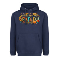 Navy gather here with grateful hearts Heavyweight Hoodie - CowGirlArtShop
