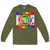 Army Green Foster Love LGBTQ+ Tumbler Long Sleeve Tee - BundleAndBundleShop