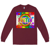 Burgundy Foster Love LGBTQ+ Tumbler Long Sleeve Tee - BundleAndBundleShop